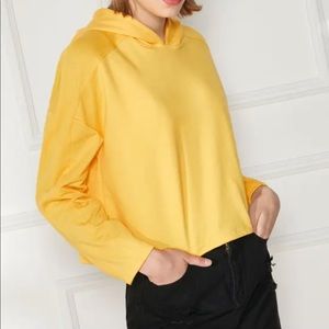 Yellow Crop Hoodie